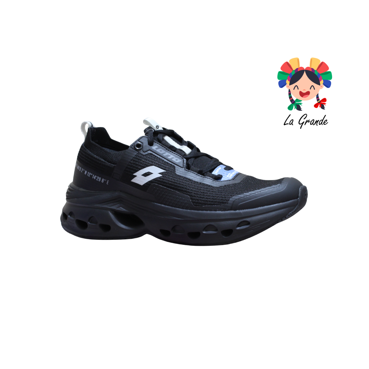 0H552001 LOTTO Negro Tenis Casual para Caballero