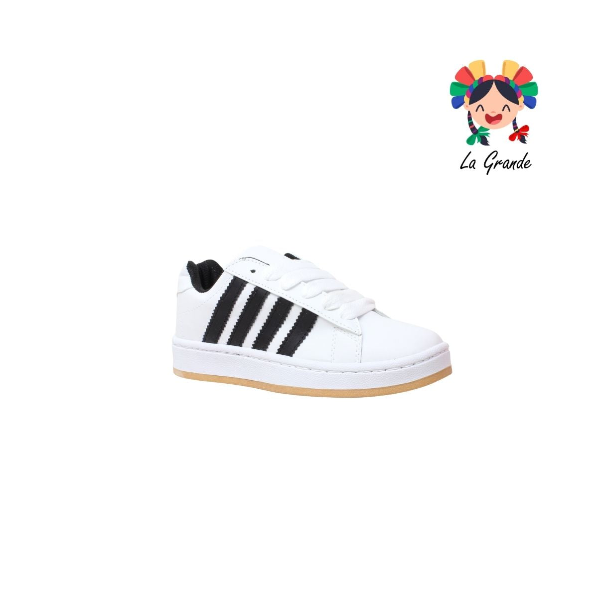 3.0 CHISTORIN Blanco Negro Sint Tenis Casual para Niña, Niño, Dama y Joven