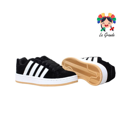 3.0 CHISTORIN Negro Blanco Textil Sint Tenis Casual para Niña, Niño, Dama y Joven