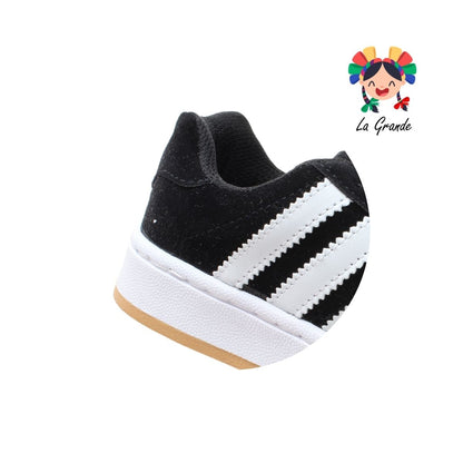 3.0 CHISTORIN Negro Blanco Textil Sint Tenis Casual para Niña, Niño, Dama y Joven