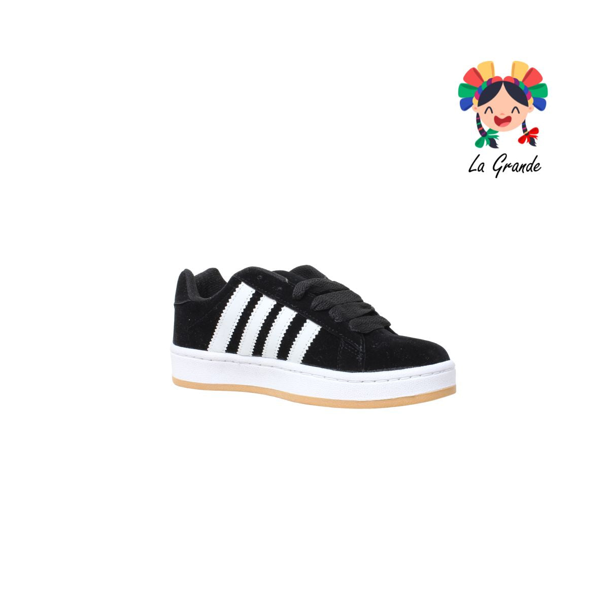 3.0 CHISTORIN Negro Blanco Textil Sint Tenis Casual para Niña, Niño, Dama y Joven