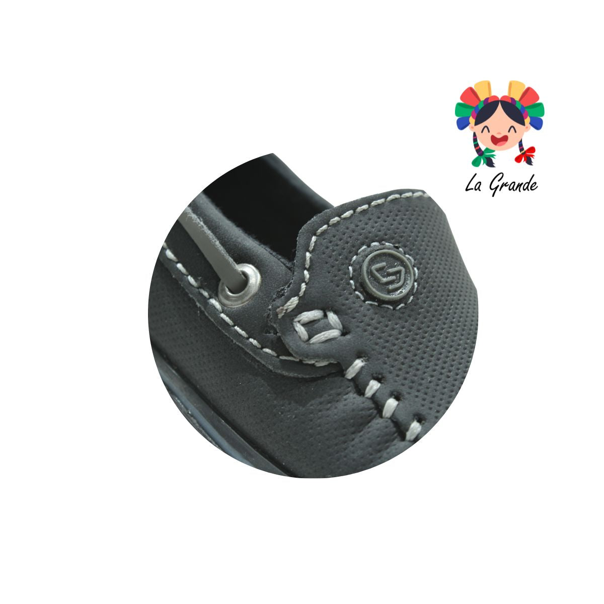 3008 CUSTOM Negro Gris Sint Zapato Casual para Bebé, Niño y Caballero