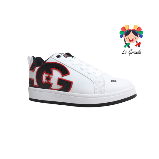 300 WALKQUIR Bco Ngo Rojo Sint Tenis Casual para Niño y Caballero