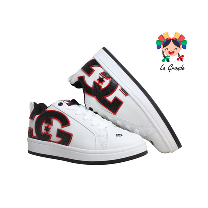 300 WALKQUIR Bco Ngo Rojo Sint Tenis Casual para Niño y Caballero