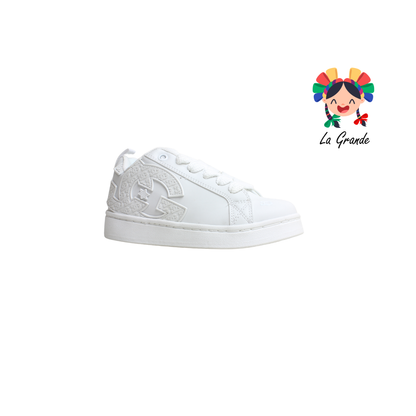 300 WALKQUIR Blanco Blanco Tenis Casual para Niña, Niño, Dama, Joven y Caballero