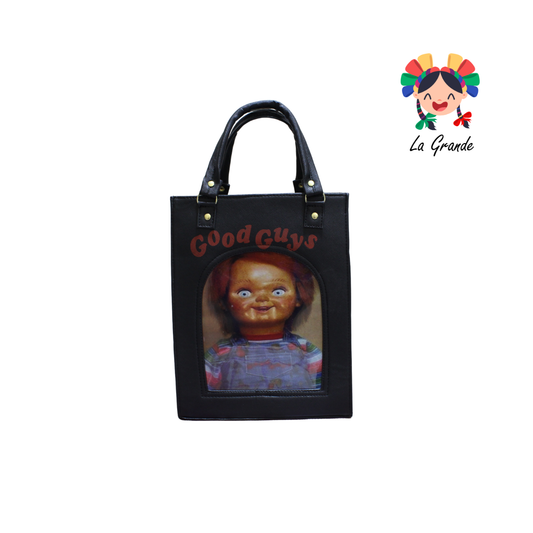 009 Muñeco Diabólico LUCCIANA Negro Bolsa Dulcero Casual para Niña y Dama