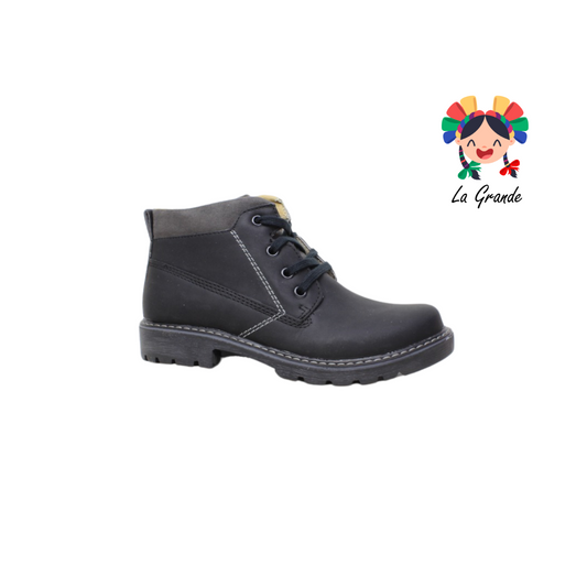 3021 ROKINO Negro Piel bota Casual para Dama y Joven