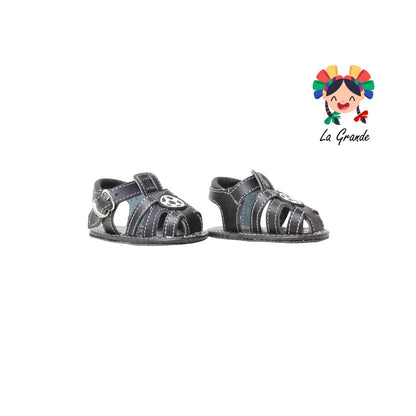 302 KIKES Negro Piel Huarache para Bebé