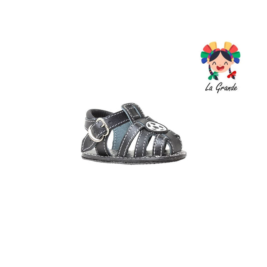 302 KIKES Negro Piel Huarache para Bebé