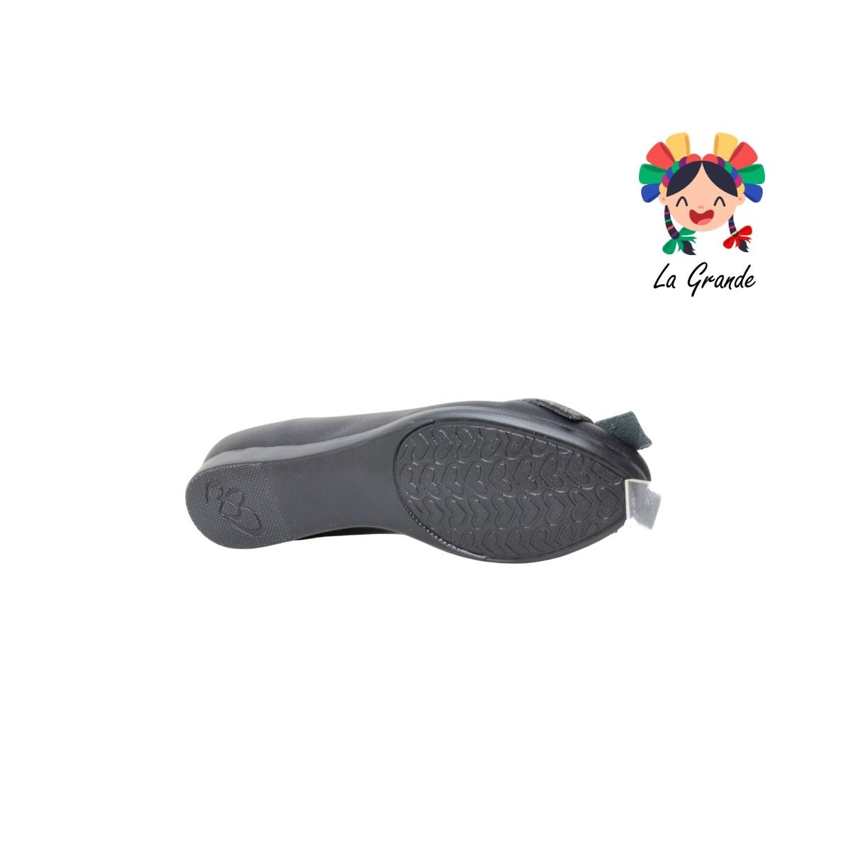 3035 YUL Negro Cabra Balerina con Pedrería para Dama