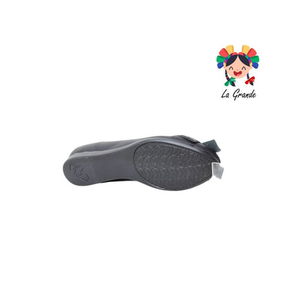 3035 YUL Negro Cabra Balerina con Pedrería para Dama