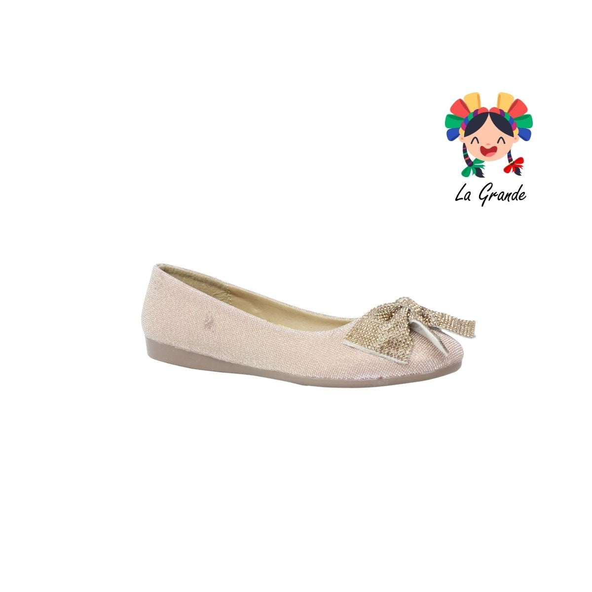 3035 YUL Oro Balerina con Pedrería para Dama