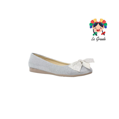 3035 YUL Plata Balerina con Pedrería para Dama