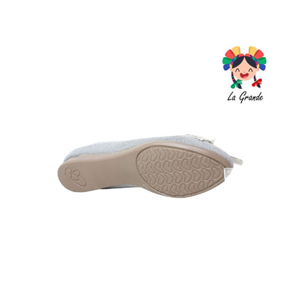 3035 YUL Plata Balerina con Pedrería para Dama