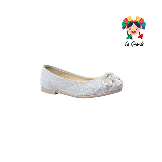 3035 YUL Plata Univ Balerina con Pedrería para Niña