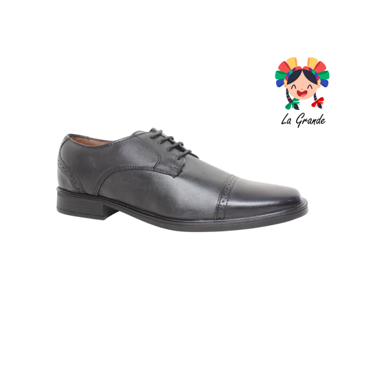 3037 PARRANDAS 3Mil Negro Piel de Borrego Zapato de Vestir Confort para Caballero