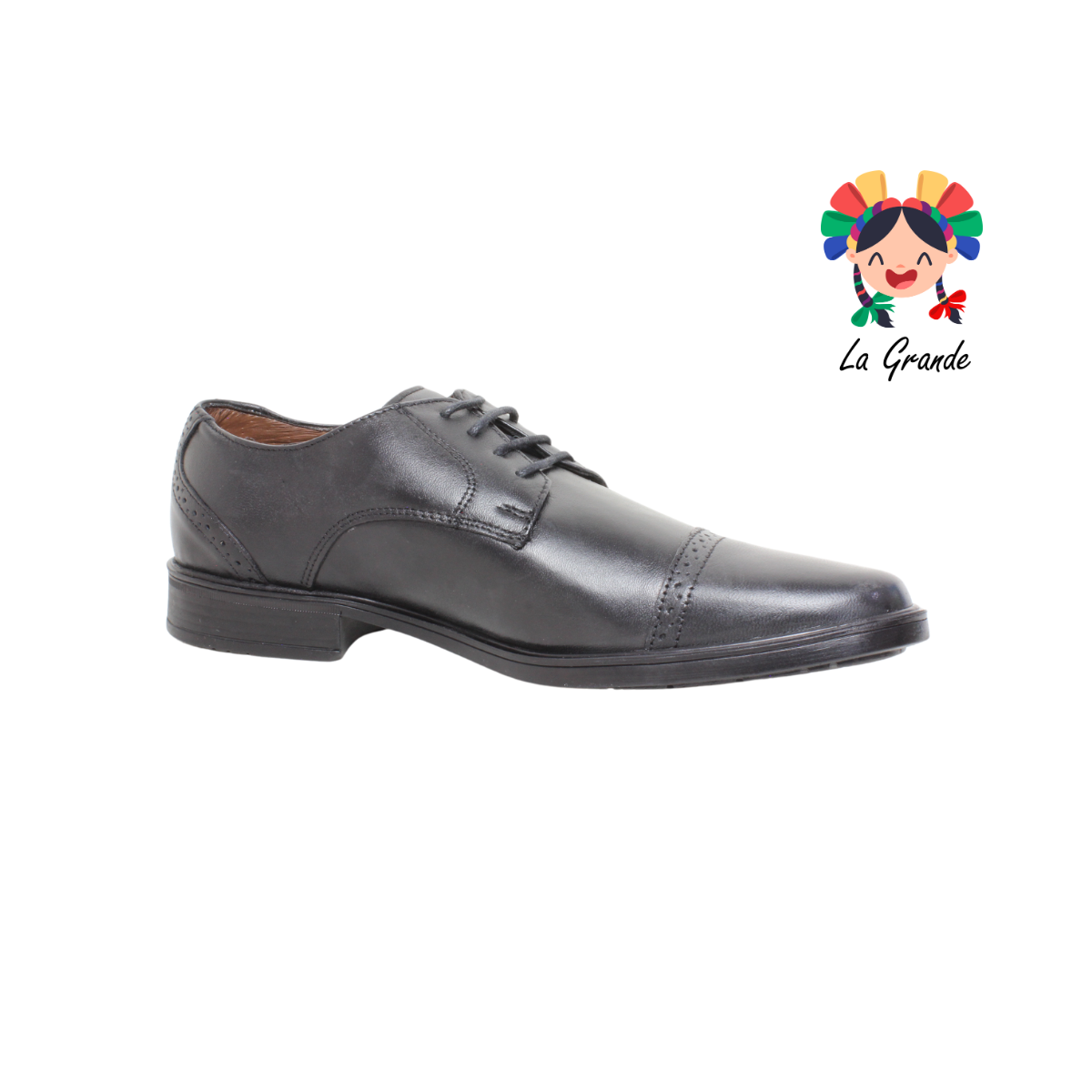 3037 PARRANDAS 3Mil Negro Piel de Borrego Zapato de Vestir Confort para Caballero