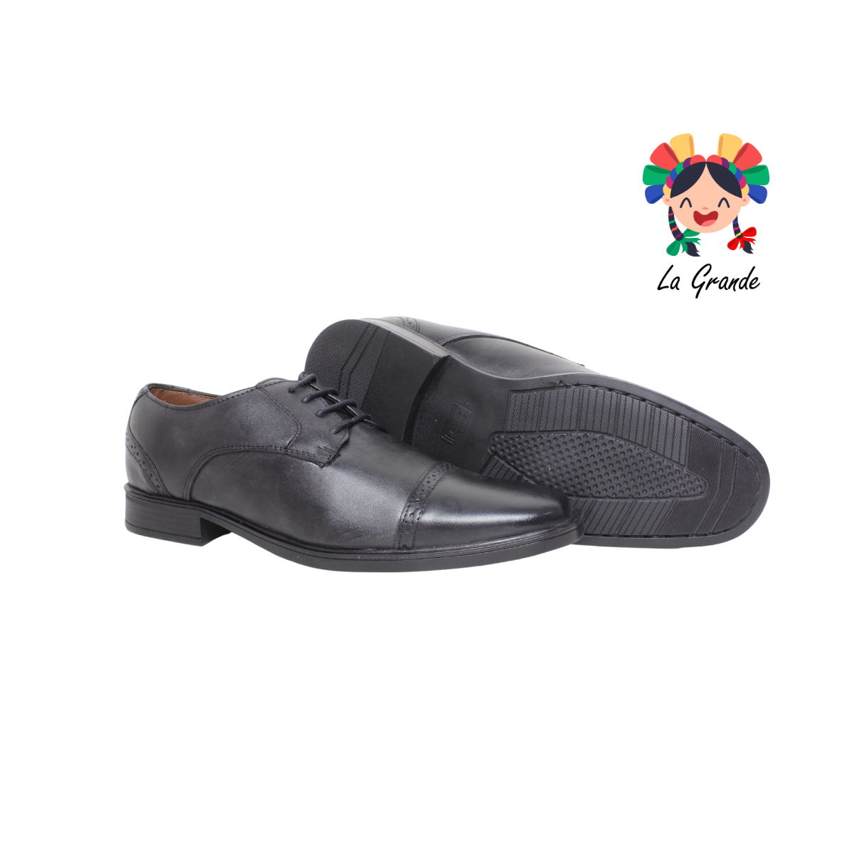 3037 PARRANDAS 3Mil Negro Piel de Borrego Zapato de Vestir Confort para Caballero