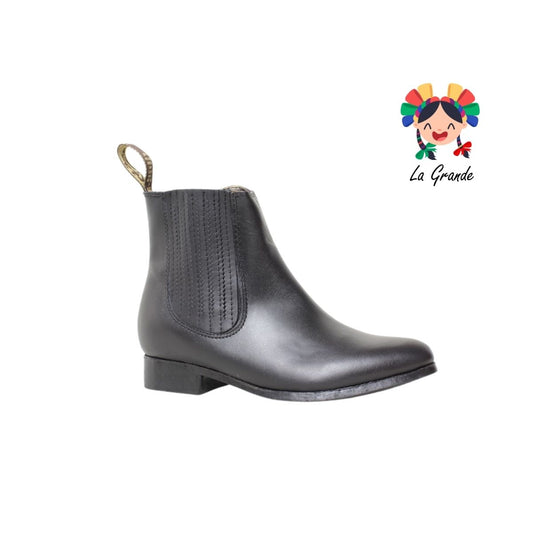 303 COCOYIN Negro Piel Bota Casual para Joven
