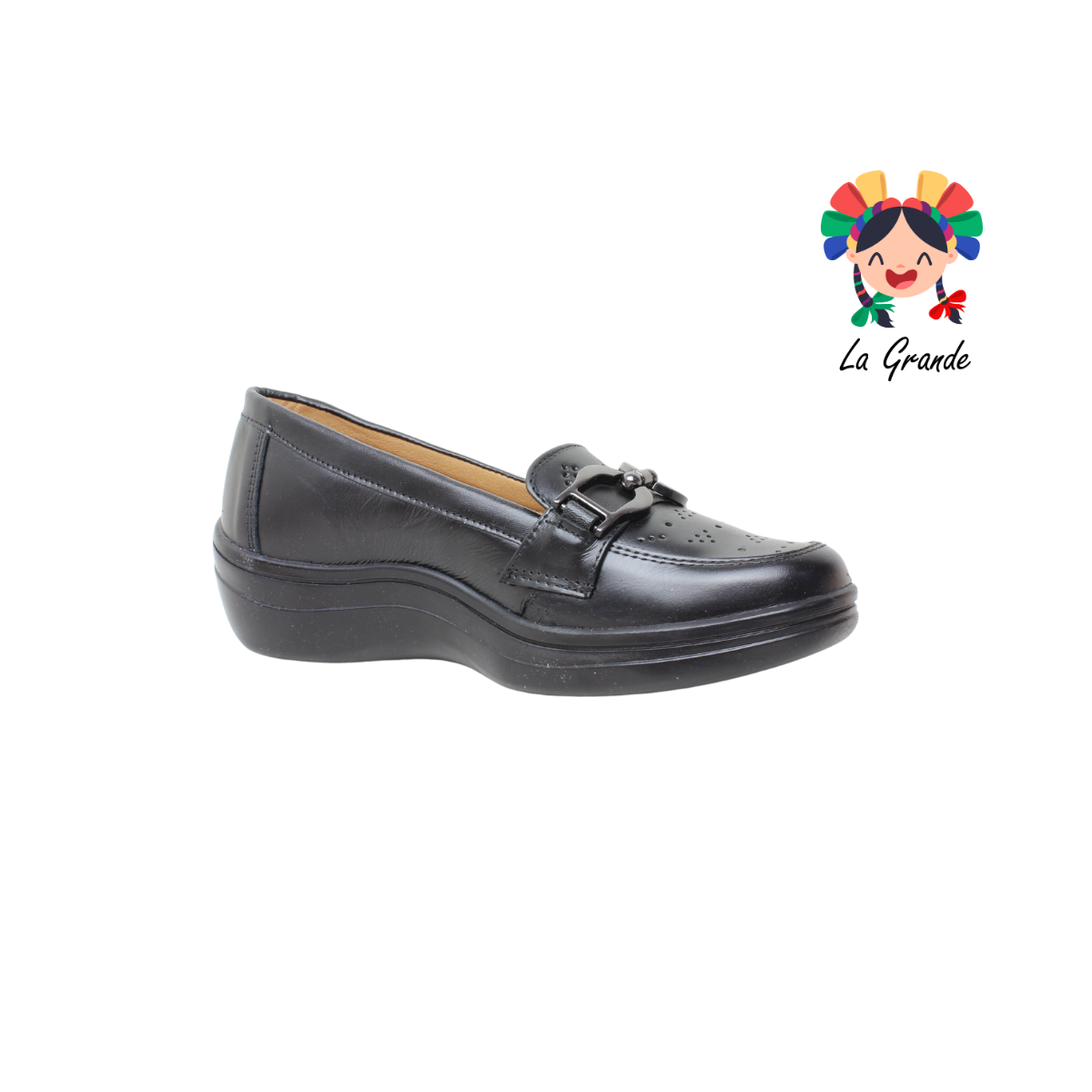 4008 VARENKA Negro Piel Zapato Casual para Dama