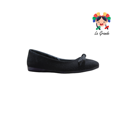 3053 YUL Univer Negro Balerina con Pedrería para Dama