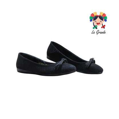 3053 YUL Univer Negro Balerina con Pedrería para Dama