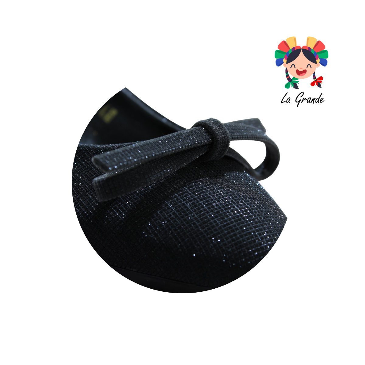 3053 YUL Univer Negro Balerina con Pedrería para Dama
