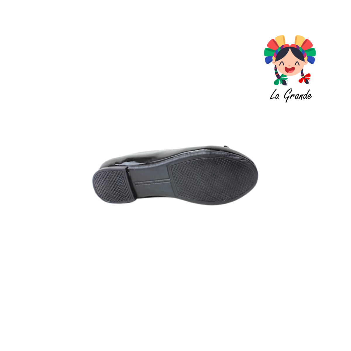 3054 YUL Negro Charol Balerina para Niña y Dama