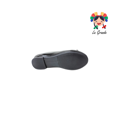 3054 YUL Negro Charol Balerina para Niña y Dama