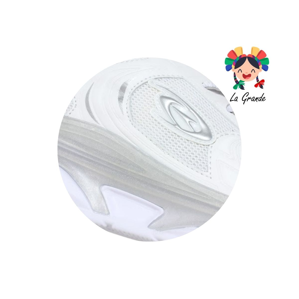 305 LESA Blanco Plata Tenis Deportivo para Caballero