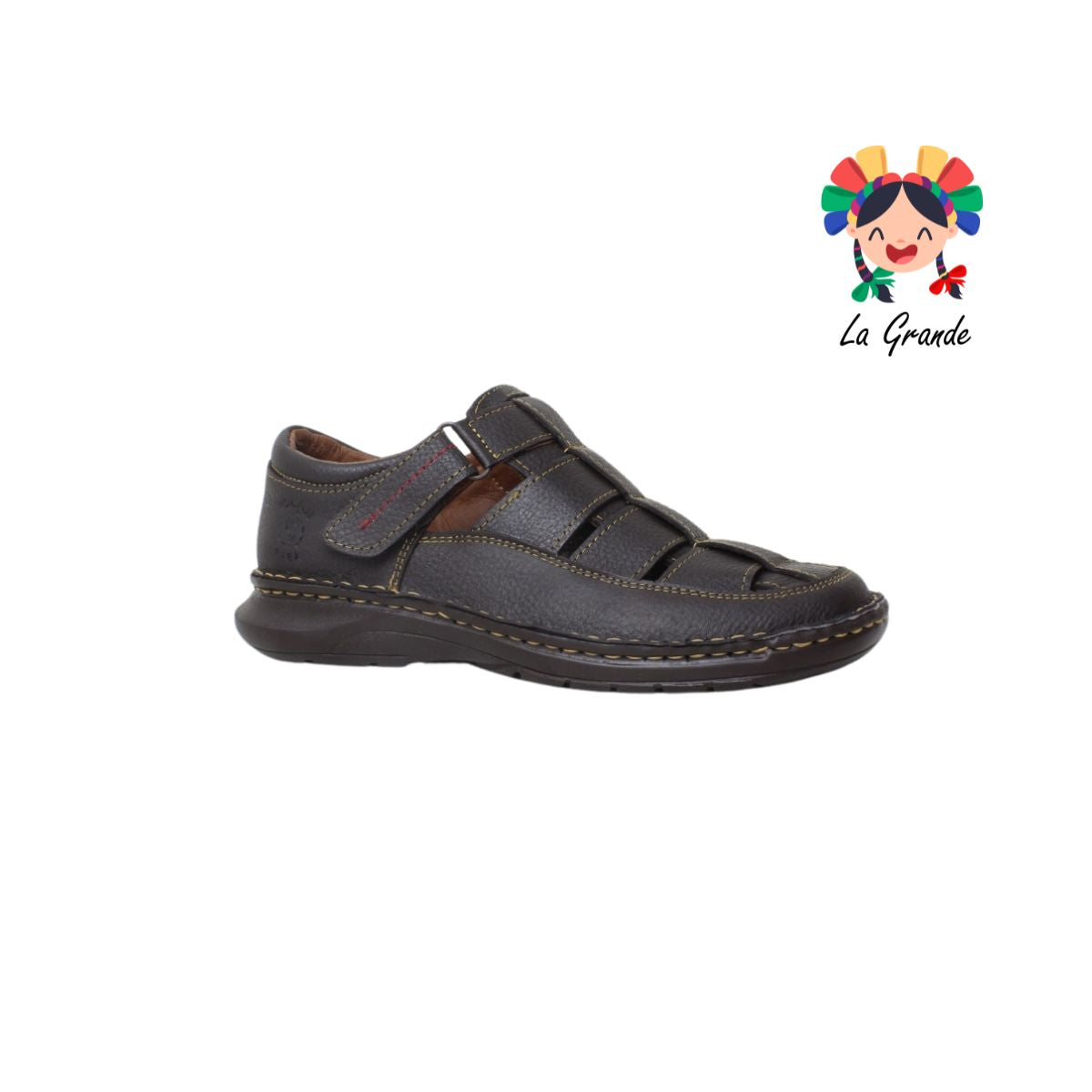 305 POLAR FLEX Café Piel Huarache Casual para Caballero