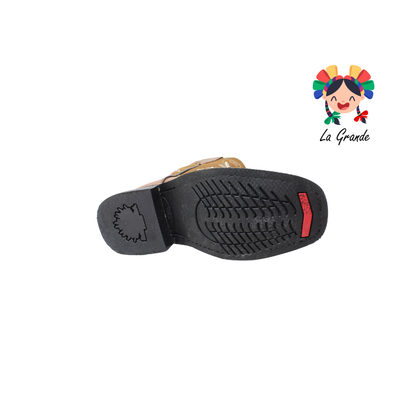 7FLOR RODEO Café Bordado Bota Vaquera para Dama