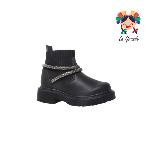 3064 SHADOW Negro Textil Bota Casual para Niña