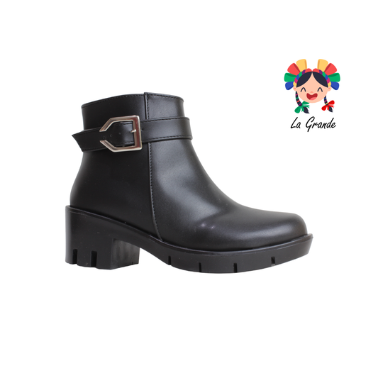 818 DULCE CEREZA Negro Sint Bota Casual para Dama