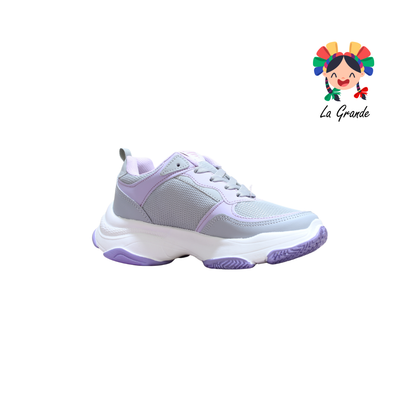 307 H-GROSS Gris Lila Tenis Casual para Dama