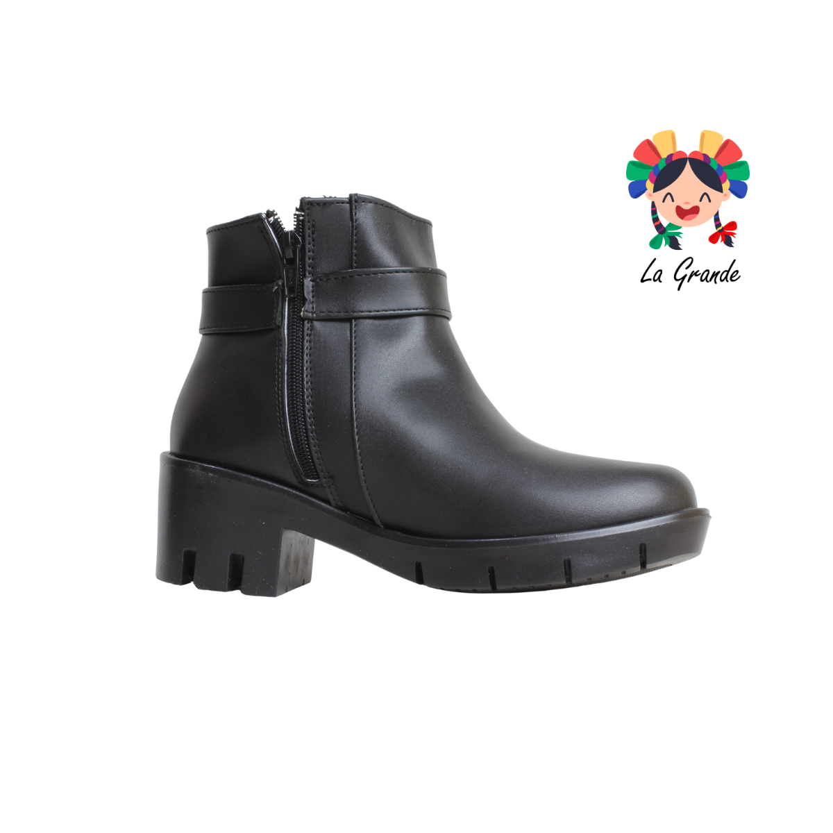 818 DULCE CEREZA Negro Sint Bota Casual para Dama