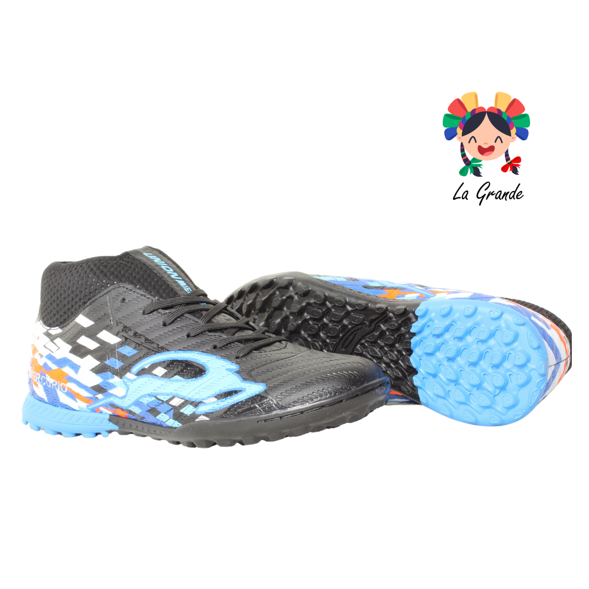 3099M UNION Negro Pastel Tenis Sint de Fútbol Rápido tipo Calcetín para Caballero