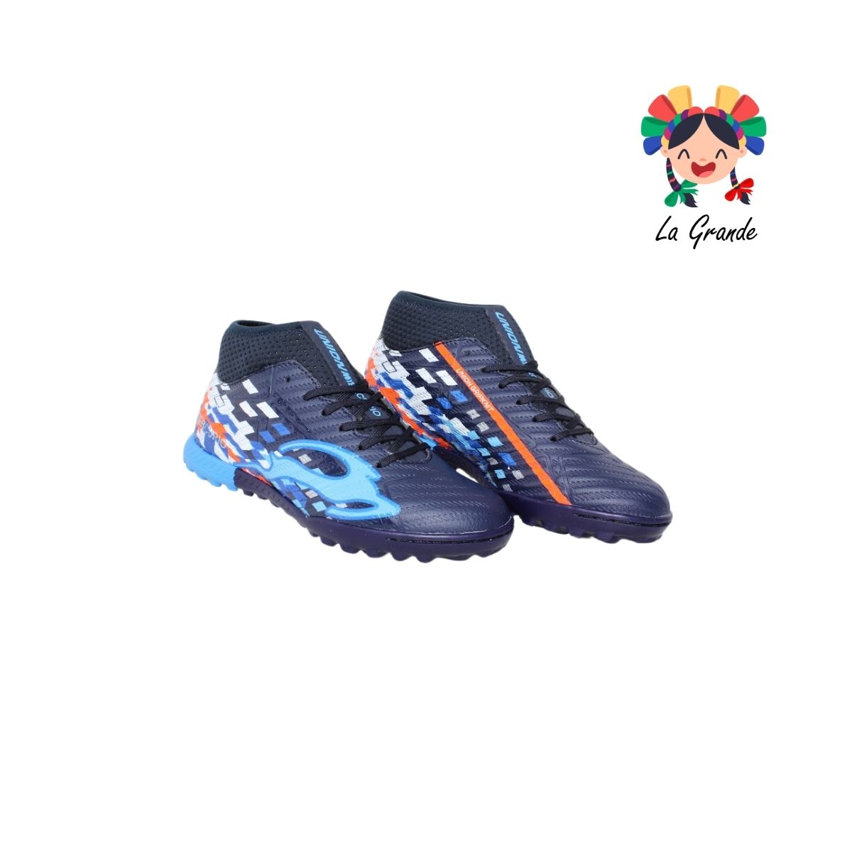 3099M UNION Marino Pastel Tenis Futbol Rápido con Calcetín para Joven