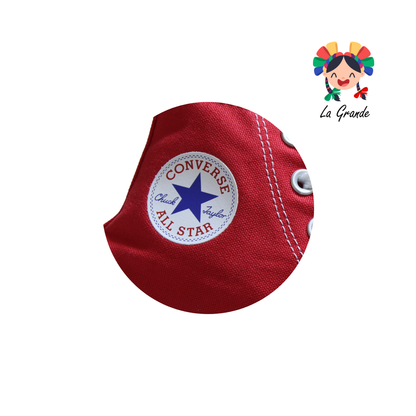 JI CVS Rojo Textil Tenis Casual Importado Original Para Dama, Joven y Caballero