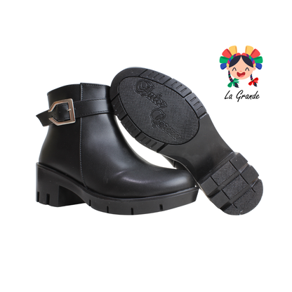 818 DULCE CEREZA Negro Sint Bota Casual para Dama