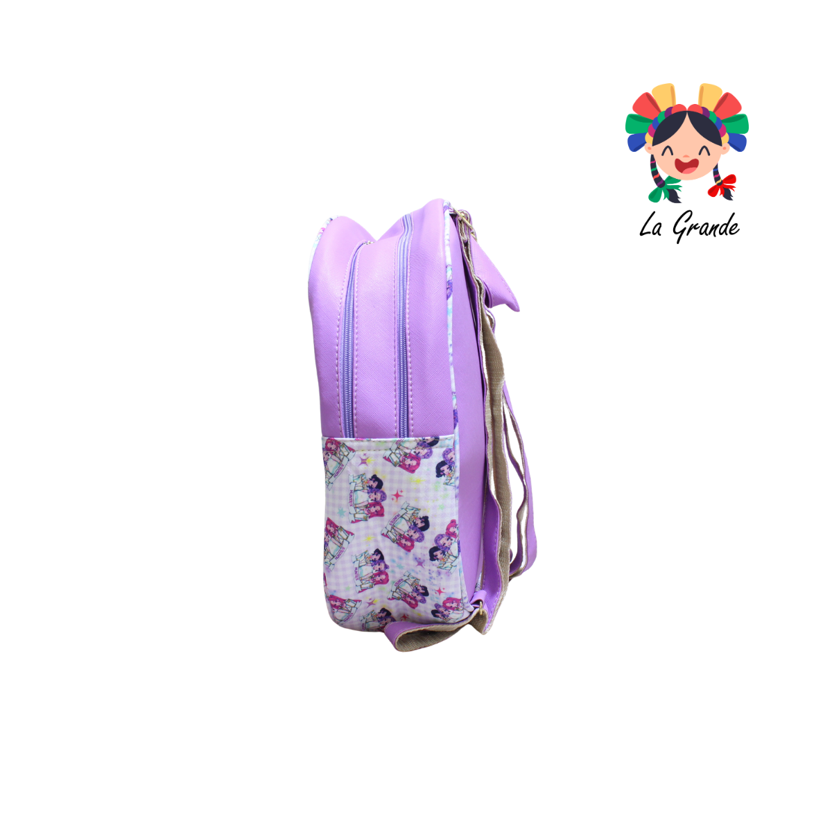 008 Guerreras LUCCIAN Morado Mochila Casual para Niña y Dama