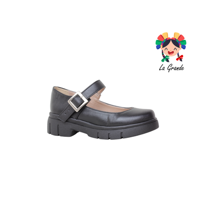 114 MIG NACEREM Negro Sintético Zapato Escolar para Dama