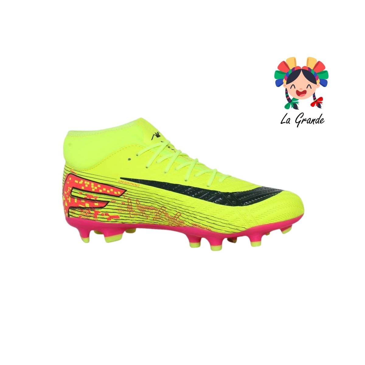 3102T UNION Ngo Neon Fiu Tenis de Fútbol Rápido para Caballero
