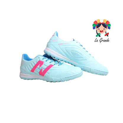 3105 UNION Azul Perla Tqza Fiu Sint Tenis de Fútbol Rápido para Caballero