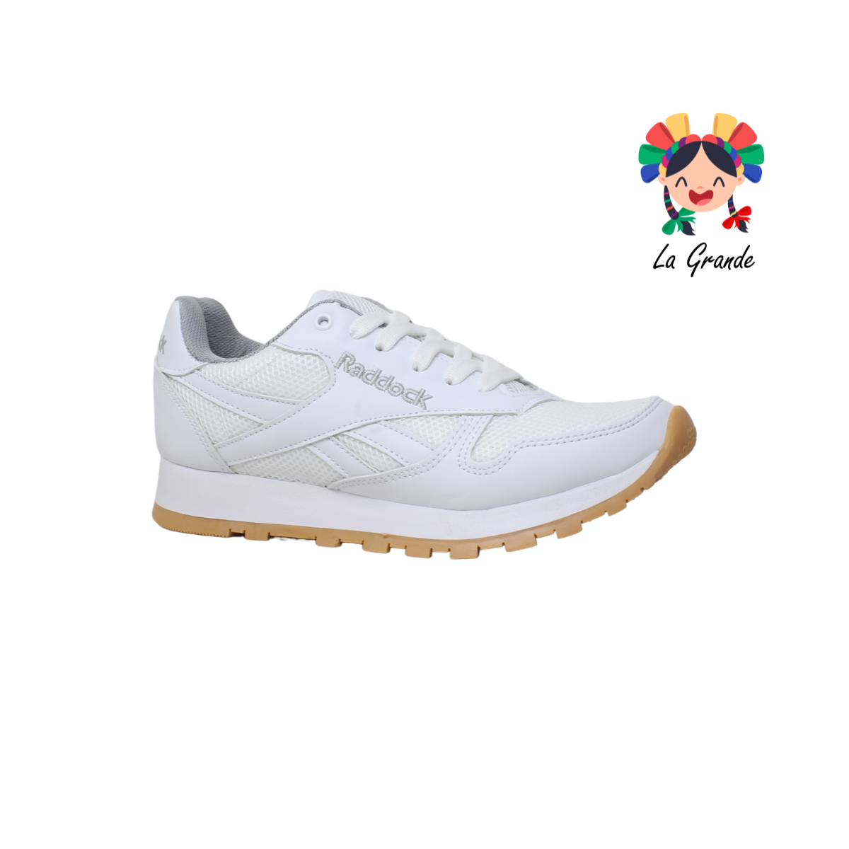 3108 RADDOCK Bco Bco Ambar Sint Tenis Casual para Dama, Joven y Caballero
