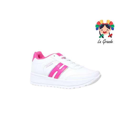 310 TORONTO Blanco Fiusha Sintético Tenis Casual para Dama y Joven