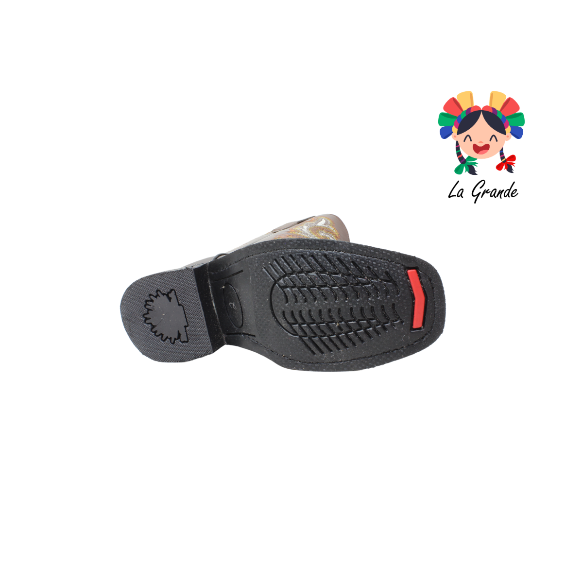 BUHO RODEO Café Bordado Bota Vaquera Casual para Joven