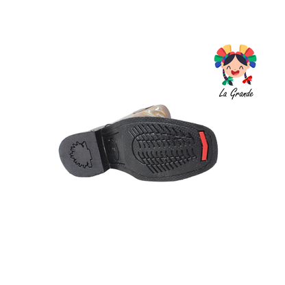 BUHO RODEO Café Bordado Bota Vaquera Casual para Joven