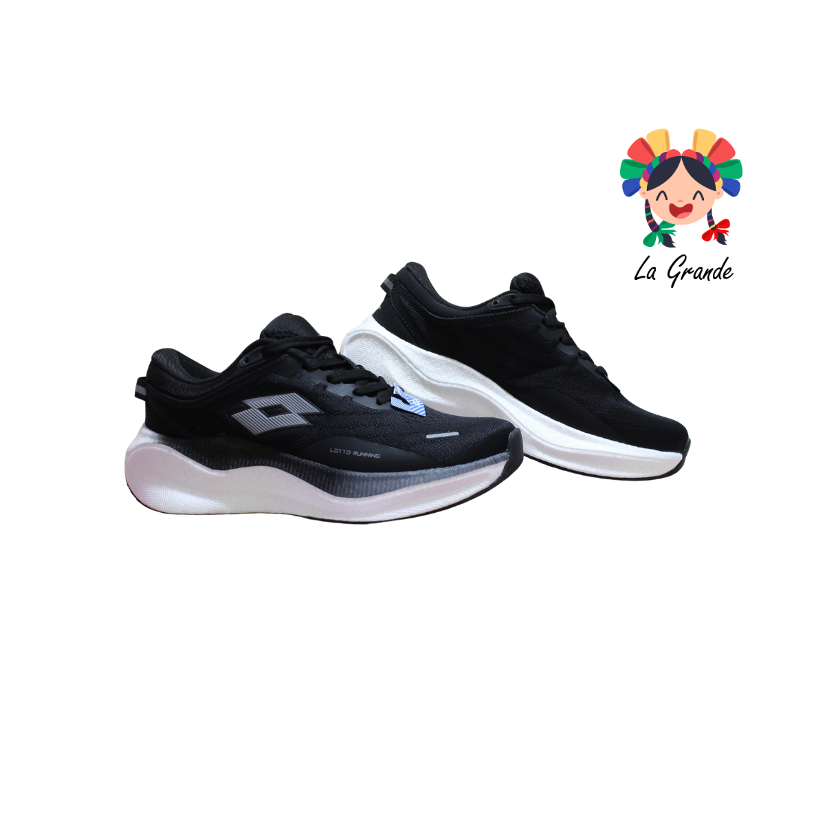 9H585002 LOTTO Negro Gris Tenis Deportivo para Caballero