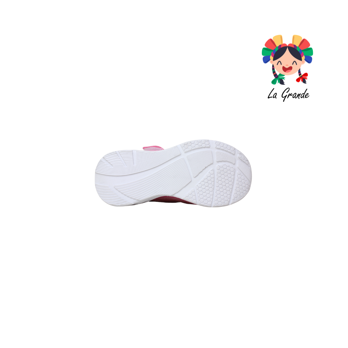1734 KINGS-LU Rosa Fiusha Sintético Tenis Casual con Luz Led para Niña